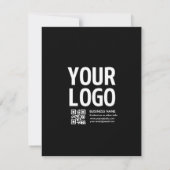 Ihr Logo mit editierbarem QR-Code und Text Karte (Rückseite)