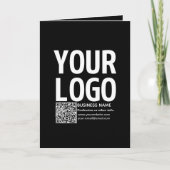 Ihr Logo mit editierbarem QR-Code und Text Karte (Vorderseite)