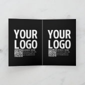 Ihr Logo mit editierbarem QR-Code und Text Karte (Innenseite)