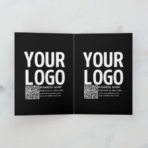 Ihr Logo mit editierbarem QR-Code und Text Karte
