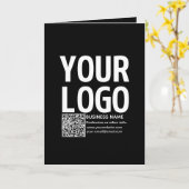 Ihr Logo mit editierbarem QR-Code und Text Karte (Gelbe Blume)