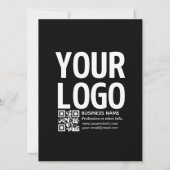 Ihr Logo mit editierbarem QR-Code und Text Karte (Rückseite)