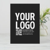 Ihr Logo mit editierbarem QR-Code und Text Karte (Stehend Vorderseite)