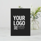 Ihr Logo mit editierbarem QR-Code und Text Karte (Stehend Vorderseite)