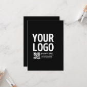 Ihr Logo mit editierbarem QR-Code und Text Karte (Vorderseite/Rückseite Beispiel)