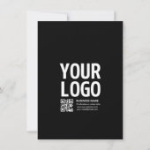 Ihr Logo mit editierbarem QR-Code und Text Karte (Rückseite)
