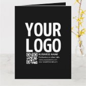 Ihr Logo mit editierbarem QR-Code und Text Karte (Gelbe Blume)