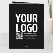 Ihr Logo mit editierbarem QR-Code und Text Karte (Rückseite)