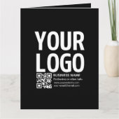 Ihr Logo mit editierbarem QR-Code und Text Karte (Vorderseite)