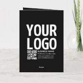 Ihr Logo mit editierbarem QR-Code und Text Karte (Rückseite)