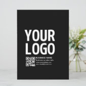 Ihr Logo mit editierbarem QR-Code und Text Karte (Stehend Vorderseite)