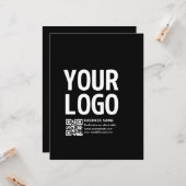 Ihr Logo mit editierbarem QR-Code und Text Karte (Vorderseite/Rückseite Beispiel)