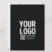 Ihr Logo mit editierbarem QR-Code und Text Karte (Rückseite)