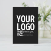 Ihr Logo mit editierbarem QR-Code und Text Karte (Stehend Vorderseite)