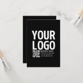 Ihr Logo mit editierbarem QR-Code und Text Karte (Vorderseite/Rückseite Beispiel)