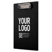 Ihr Logo mit editierbarem QR-Code und Text Klemmbrett (Links)
