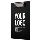 Ihr Logo mit editierbarem QR-Code und Text Klemmbrett (Links)