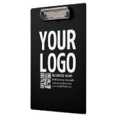 Ihr Logo mit editierbarem QR-Code und Text Klemmbrett (Links)