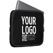 Ihr Logo mit editierbarem QR-Code und Text Laptopschutzhülle (Vorne Rechts)