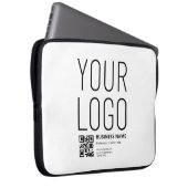 Ihr Logo mit editierbarem QR-Code und Text Laptopschutzhülle (Vorne Rechts)