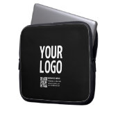 Ihr Logo mit editierbarem QR-Code und Text Laptopschutzhülle (Vorderseite Links)