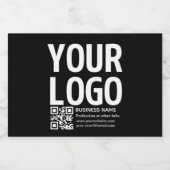 Ihr Logo mit editierbarem QR-Code und Text Lebensmitteletikett (Einzelnes Label)