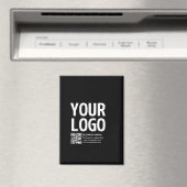 Ihr Logo mit editierbarem QR-Code und Text Magnet (In Situ (Geschirrspüler))