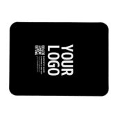 Ihr Logo mit editierbarem QR-Code und Text Magnet (Horizontal)