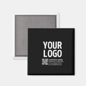 Ihr Logo mit editierbarem QR-Code und Text Magnet (Vorderseite/Rückseite)