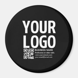 Ihr Logo mit editierbarem QR-Code und Text Magnet