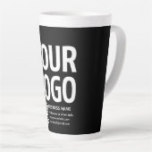 Ihr Logo mit editierbarem QR-Code und Text Milchtasse (Rechte Ecke)