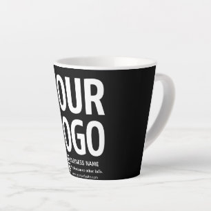 Ihr Logo mit editierbarem QR-Code und Text Milchtasse