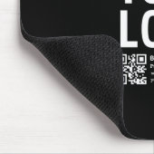 Ihr Logo mit editierbarem QR-Code und Text Mousepad (Ecke)
