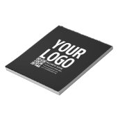 Ihr Logo mit editierbarem QR-Code und Text Notizblock (Rotiert)