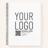 Ihr Logo mit editierbarem QR-Code und Text Notizblock (Vorderseite)