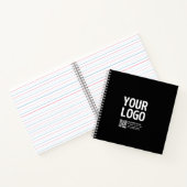 Ihr Logo mit editierbarem QR-Code und Text Notizblock (Innenseite)