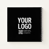 Ihr Logo mit editierbarem QR-Code und Text Notizblock (Rückseite)