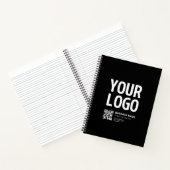 Ihr Logo mit editierbarem QR-Code und Text Notizblock (Innenseite)