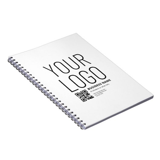 Ihr Logo mit editierbarem QR-Code und Text Notizblock (Rechte Seite)