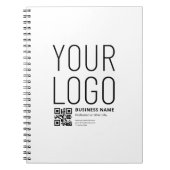 Ihr Logo mit editierbarem QR-Code und Text Notizblock (Vorderseite)