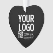 Ihr Logo mit editierbarem QR-Code und Text  Ornament (Vorderseite)