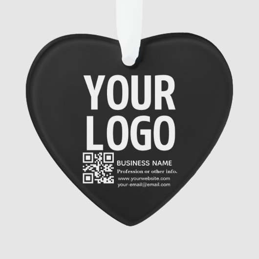 Ihr Logo mit editierbarem QR-Code und Text  Ornament (Vorderseite)