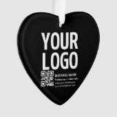 Ihr Logo mit editierbarem QR-Code und Text  Ornament (Vorderseite)