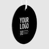 Ihr Logo mit editierbarem QR-Code und Text  Ornament (Vorderseite)