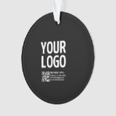 Ihr Logo mit editierbarem QR-Code und Text  Ornament (Vorderseite)