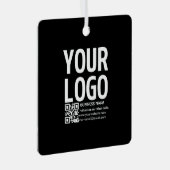 Ihr Logo mit editierbarem QR-Code und Text Ornament Aus Metall (Vorderseite Rechts)
