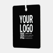 Ihr Logo mit editierbarem QR-Code und Text Ornament Aus Metall (Vorderseite links)