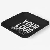 Ihr Logo mit editierbarem QR-Code und Text Pappteller (Gewinkelt)