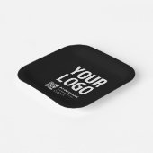 Ihr Logo mit editierbarem QR-Code und Text Pappteller (Gewinkelt)
