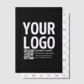 Ihr Logo mit editierbarem QR-Code und Text Pergament Einladungen (Versetzt (Einladung))